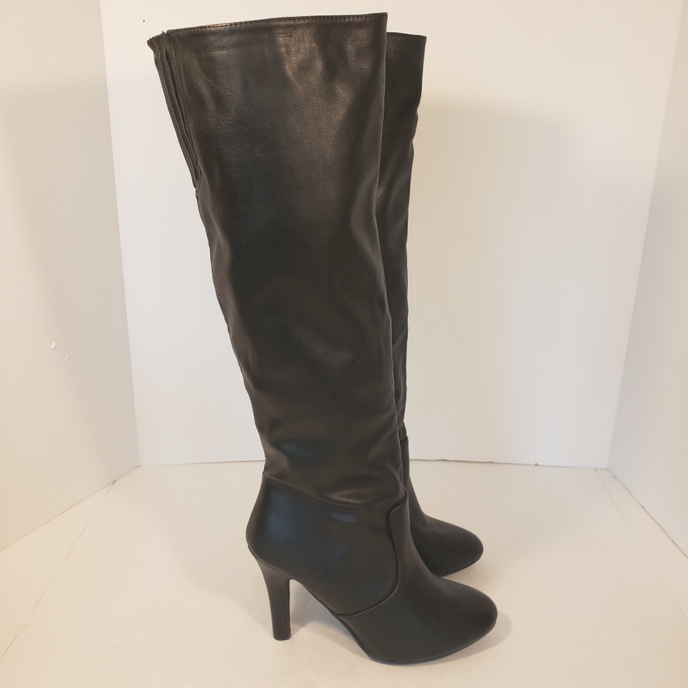 Colin Stuart Black Knee High Stiletto Boots 7